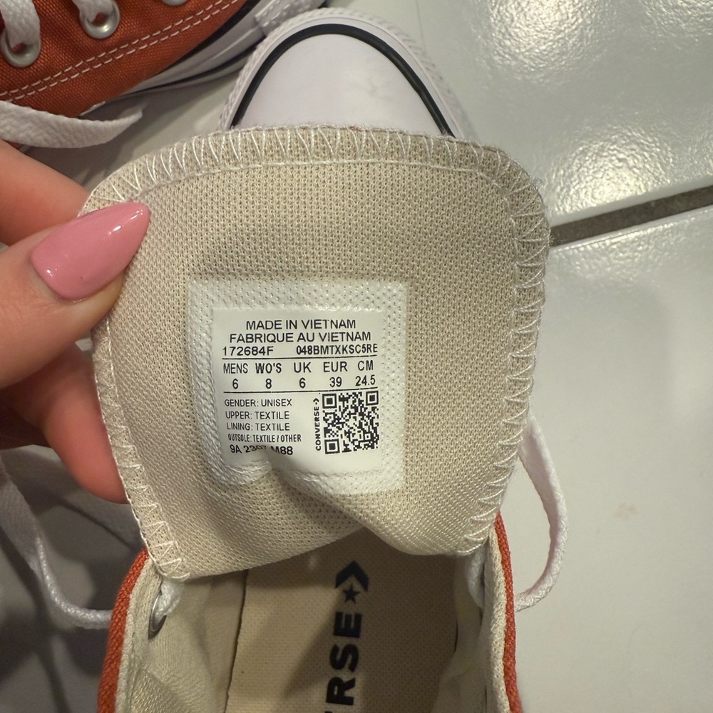 Converse All Star Burnt Orange High-Top Sneakers Womens 8 - Picture 7 of 7